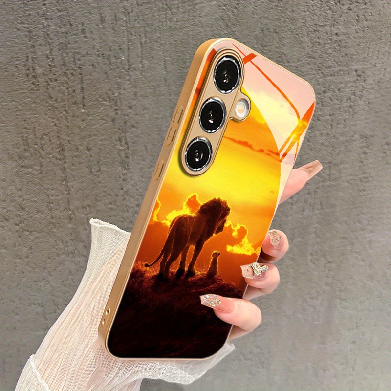 Samsung Galaxy S24 - Casing ponsel kaca bermotif singa betina