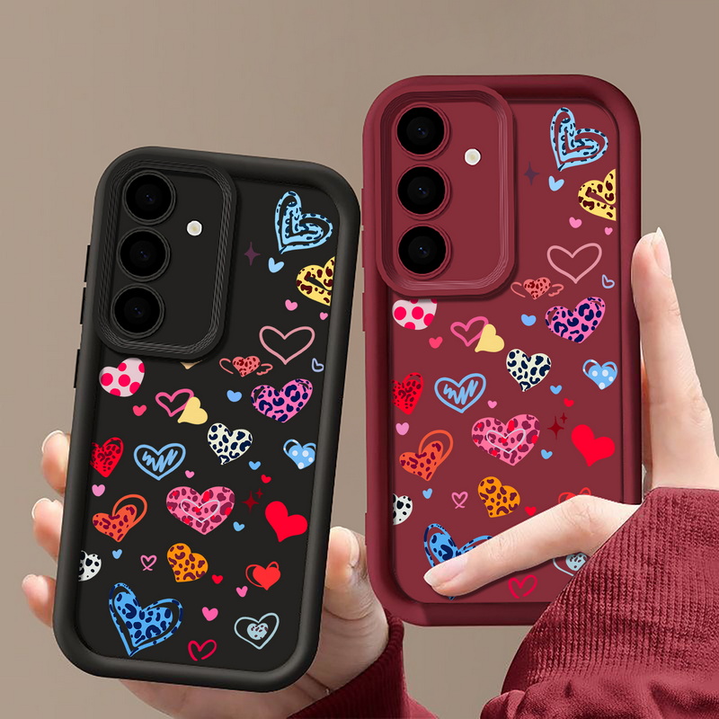 Casing Ponsel Pola Hati Warna- - Samsung Galaxy A55 ulasan dan harga